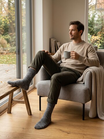 sockenkauf24 Skarpety 'Norweger Wollsocken' w kolorze szary