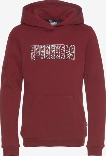 PUMA Athletic Sweatshirt in Bordeaux / White, Item view