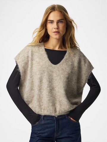 PIECES Pullover 'PCALLIE' i beige: forside