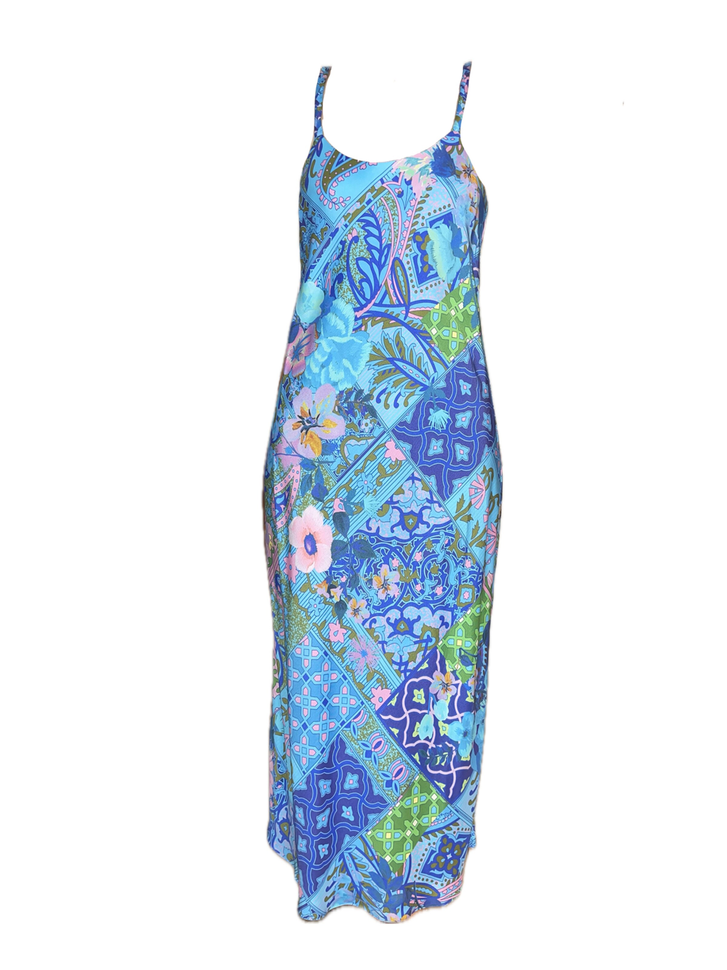 Robe d’été Introvertie VIENNA en bleu : devant