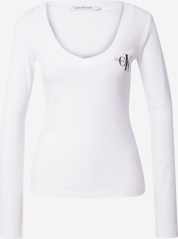 Calvin Klein Jeans T-shirt i vit: framsida