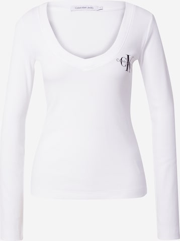 Calvin Klein Jeans Tričko - biela: predná strana