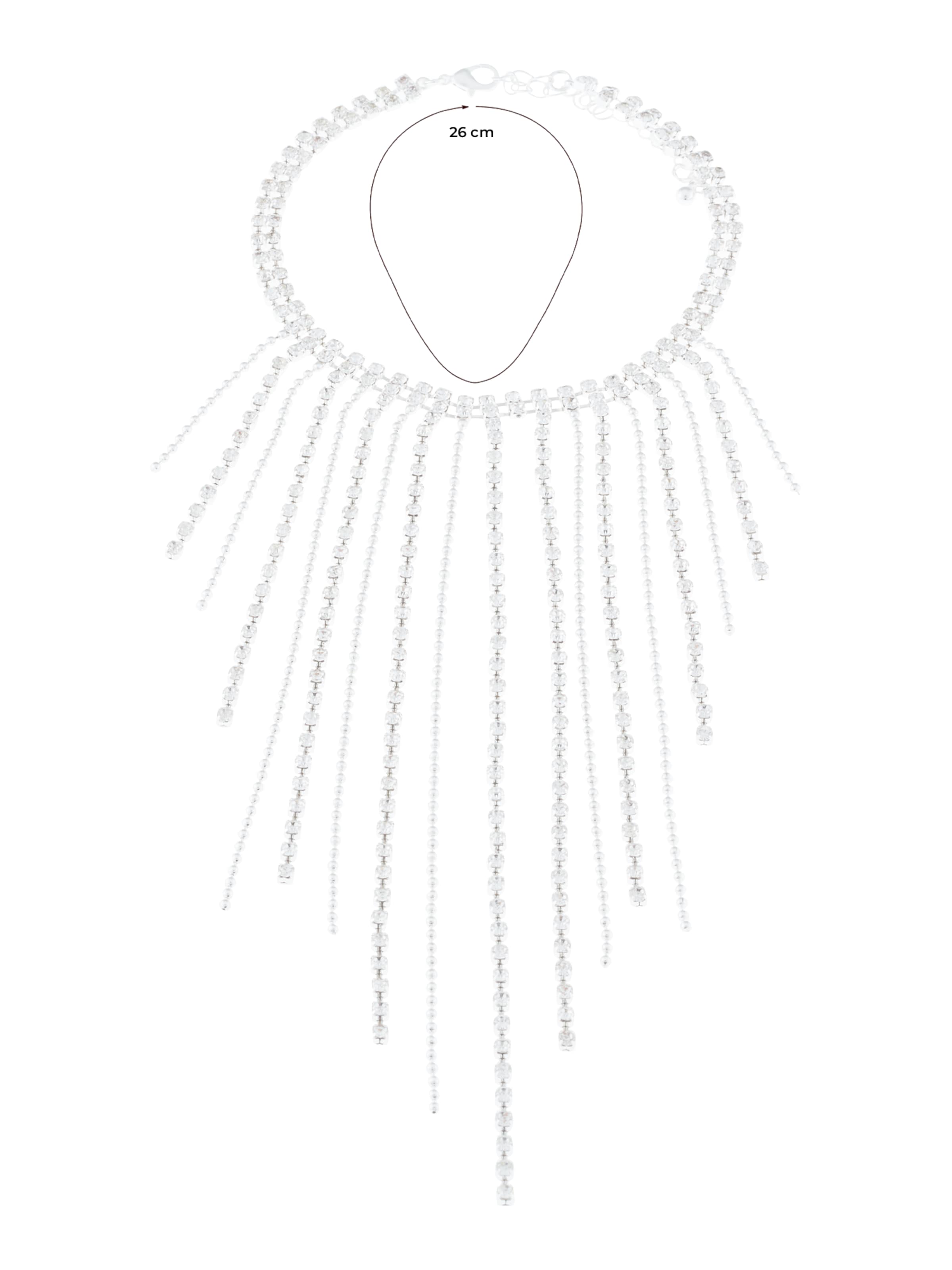 ABOUT YOU Verižica 'KCN-50837' | srebrna barva