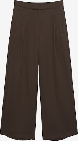 Pull&BearBaggy Hlače na crtu - smeđa boja: prednji dio