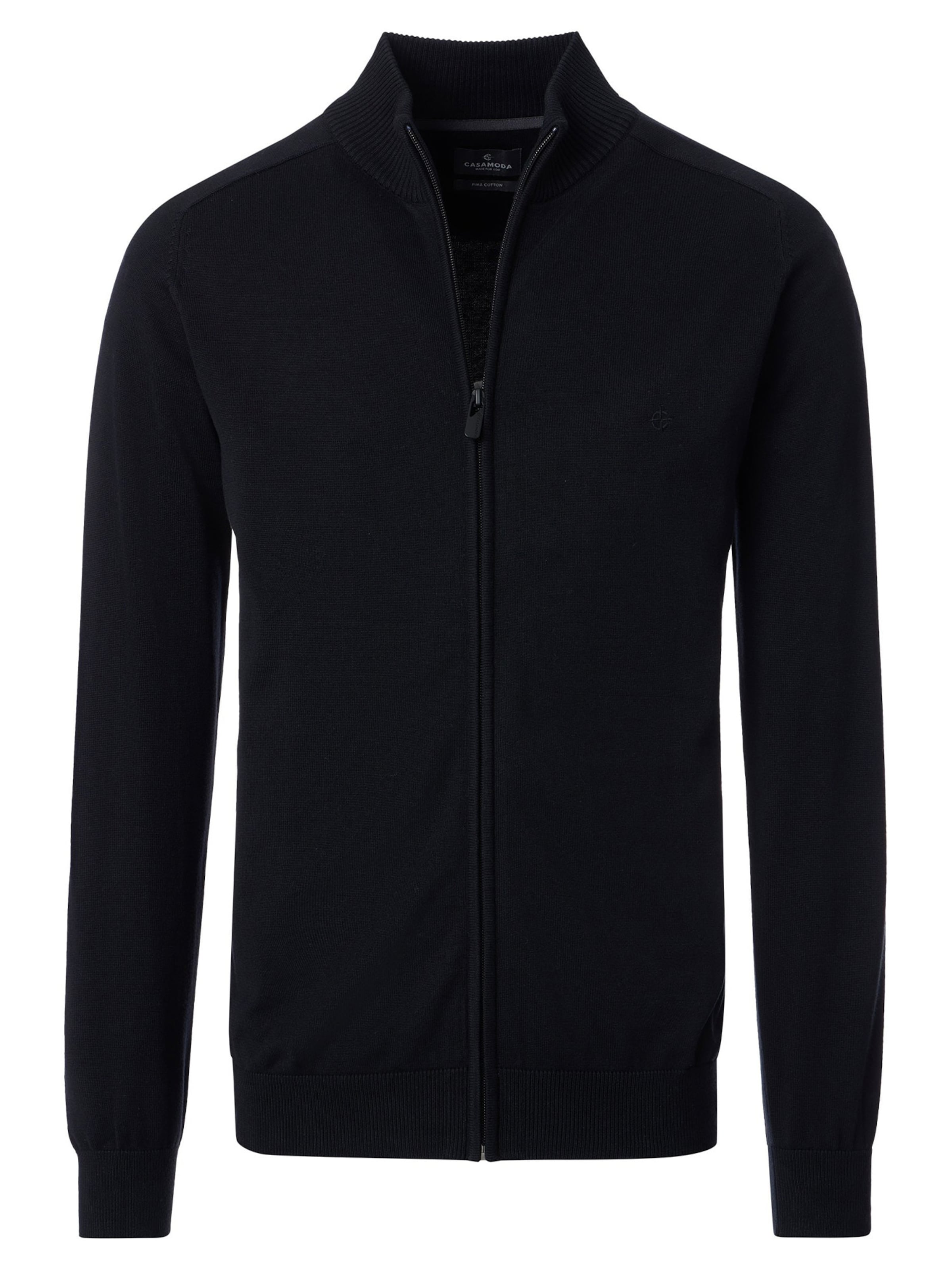 CASAMODA Knit Cardigan 'Basic' in Black: front