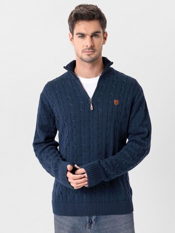 Jacey Quinn Pullover 'Edward' in Blau