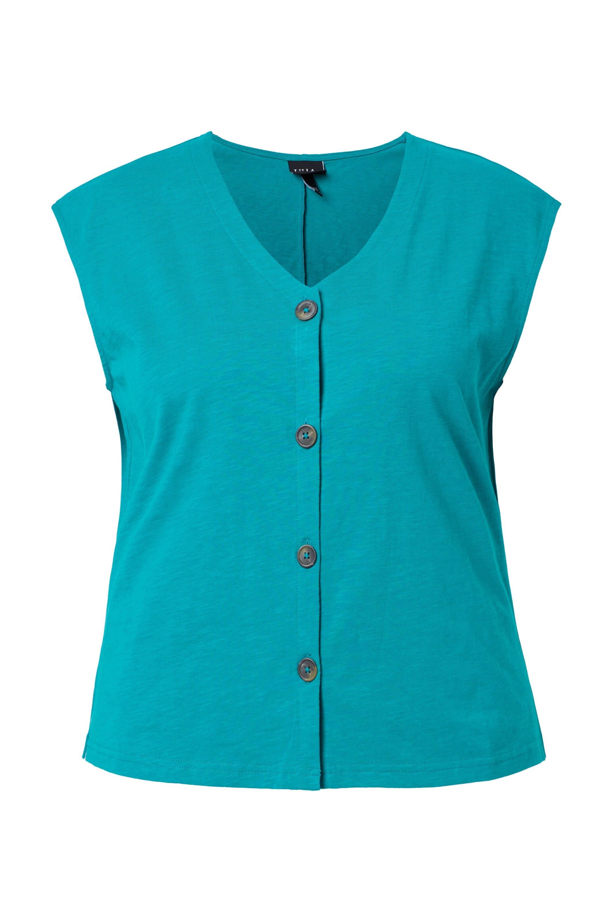 Ulla Popken Weste in Blau: Vorderseite