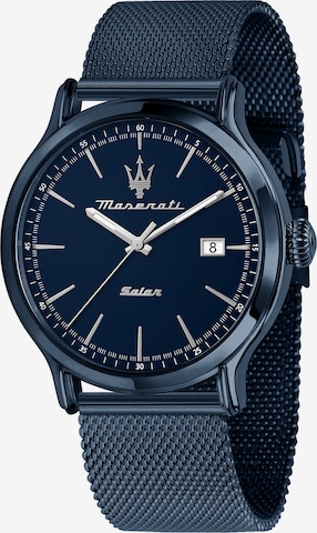 Maserati Analoguhr in Blau: predná strana