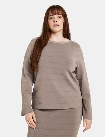 SAMOON Sweater in Brown: front