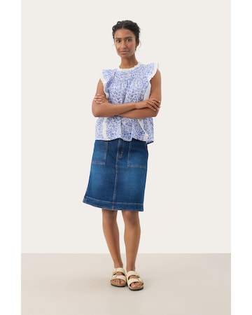 Part Two Top 'TheanaPW' in Blauw: voorkant