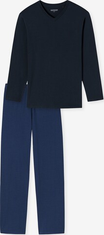 Pyjama long 'Comfort Essentials' SCHIESSER en bleu : devant