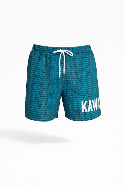 Gianni Kavanagh Board Shorts 'Replay' in XL in Turquoise / Black / White, Item view