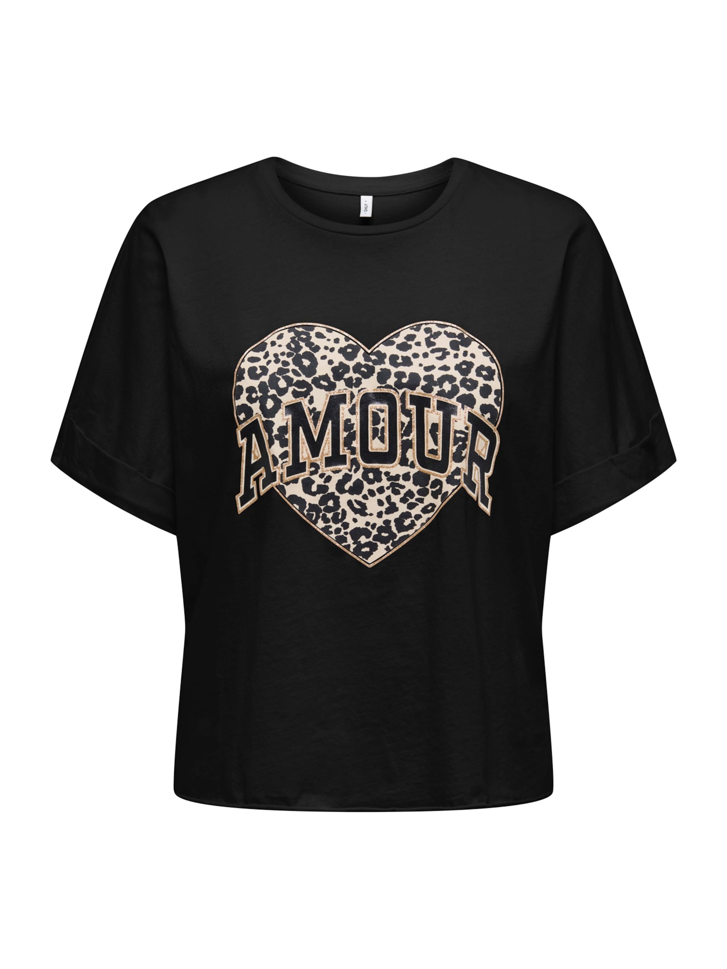 ONLY Μπλουζάκι 'ONLLUCY' σε μαύρο: μπροστά