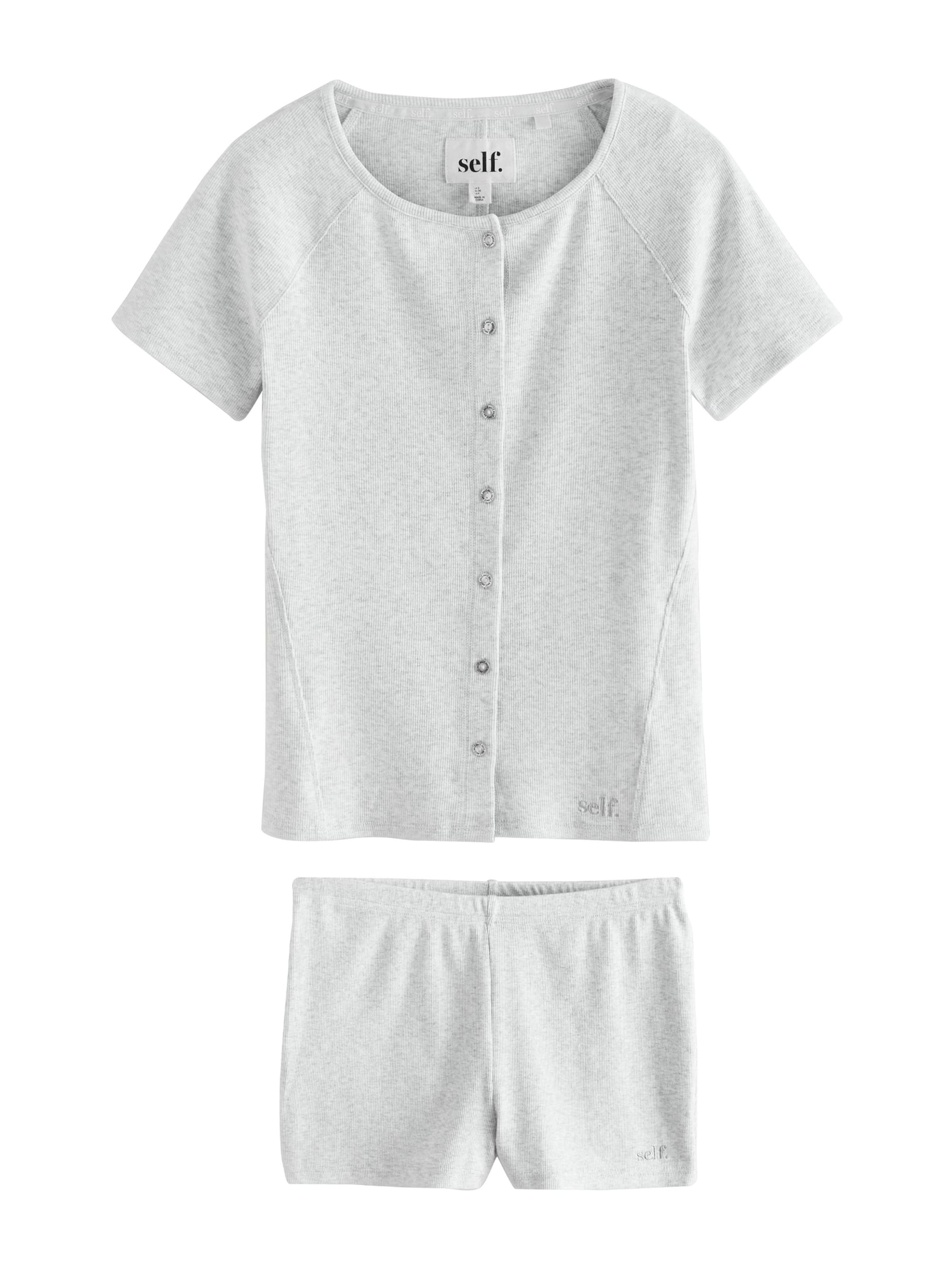 self. Shorty in Grau: Vorderseite