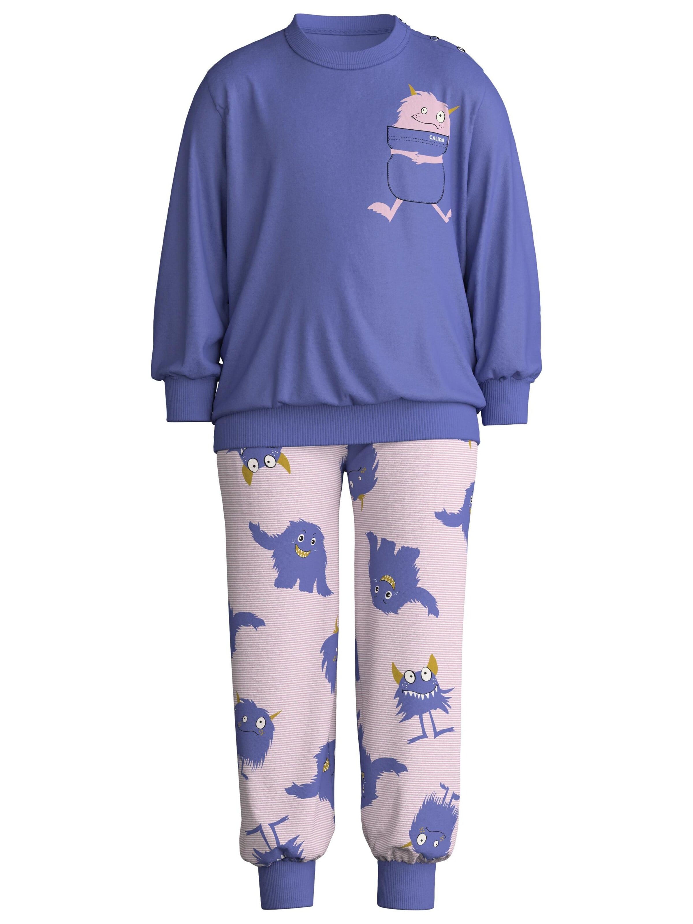 CALIDA Nachtkledij 'Toddlers Monsters' in Blauw
