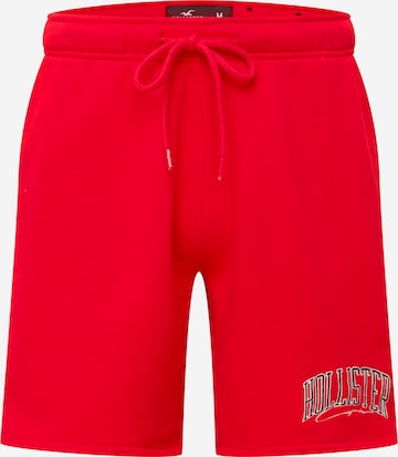 HOLLISTER - Calças em vermelho: frente