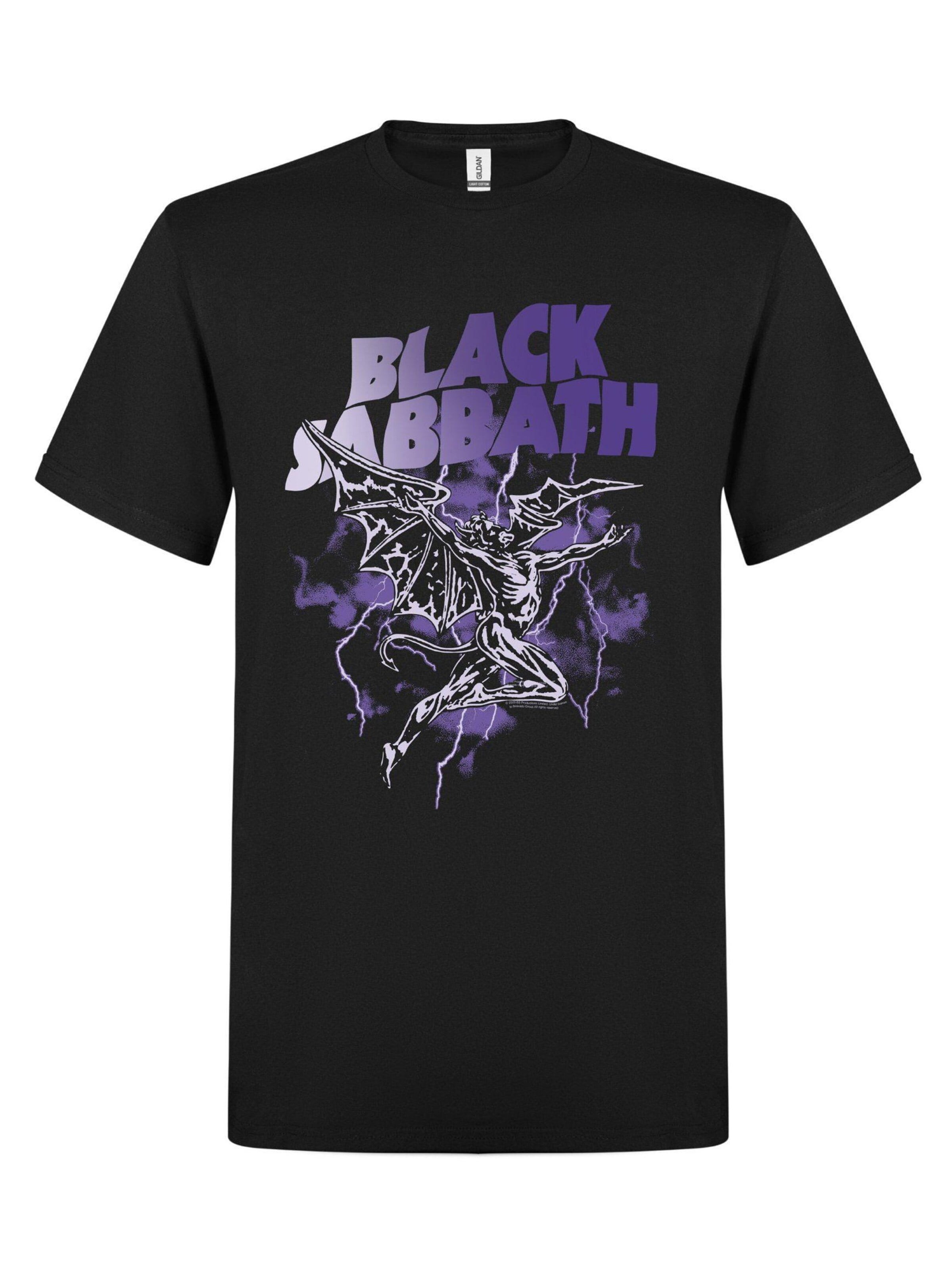 BLACK SABBATH Shirt 'Black Sabbath Henry Lightning T-Shirt' in Black: front