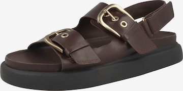 CLARKS - Sandália 'Aristella Bay' em castanho: frente