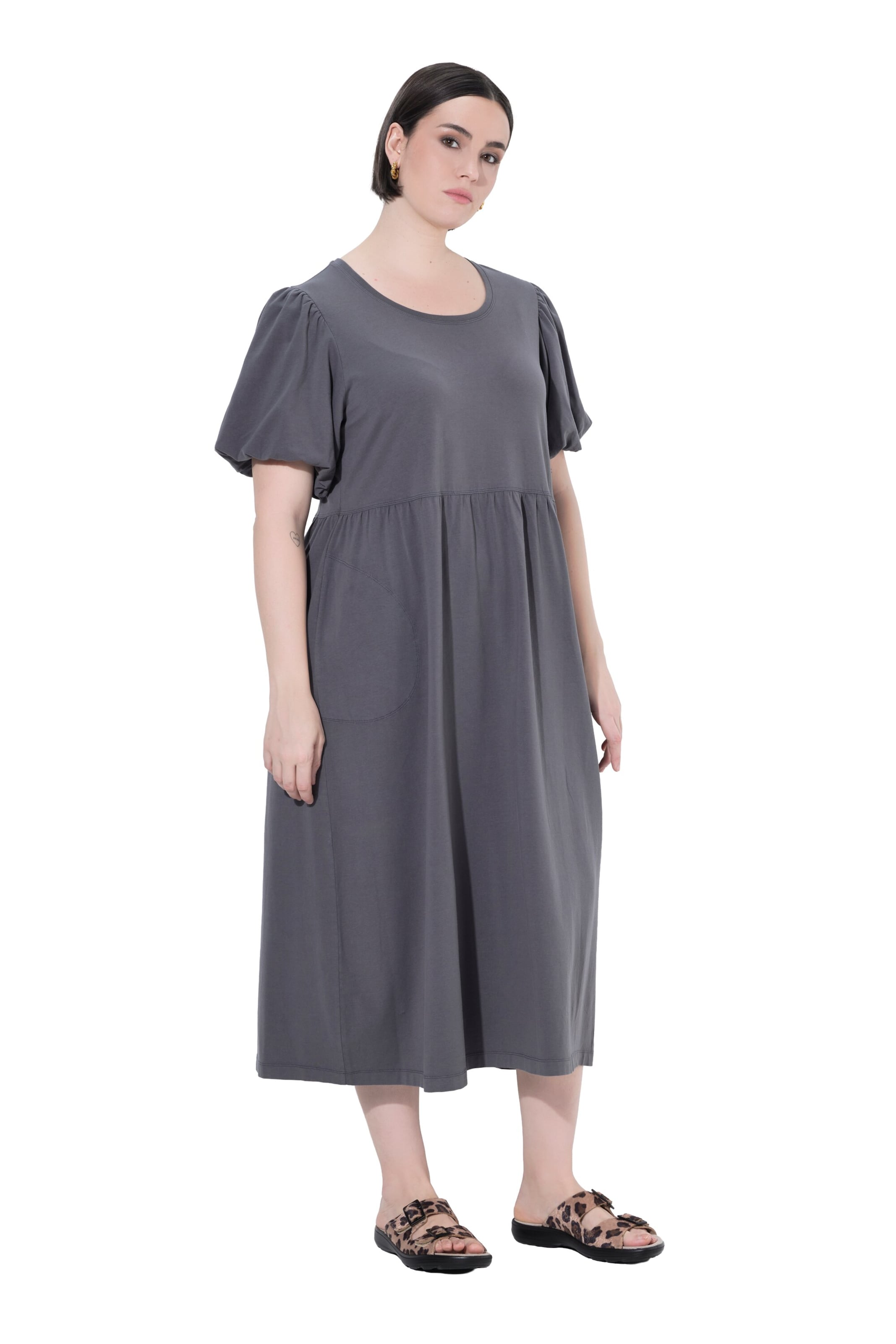 Ulla Popken Kleid in Grau: Vorderseite