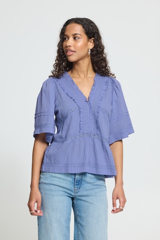 ICHI Shirt in Blau: Vorderseite