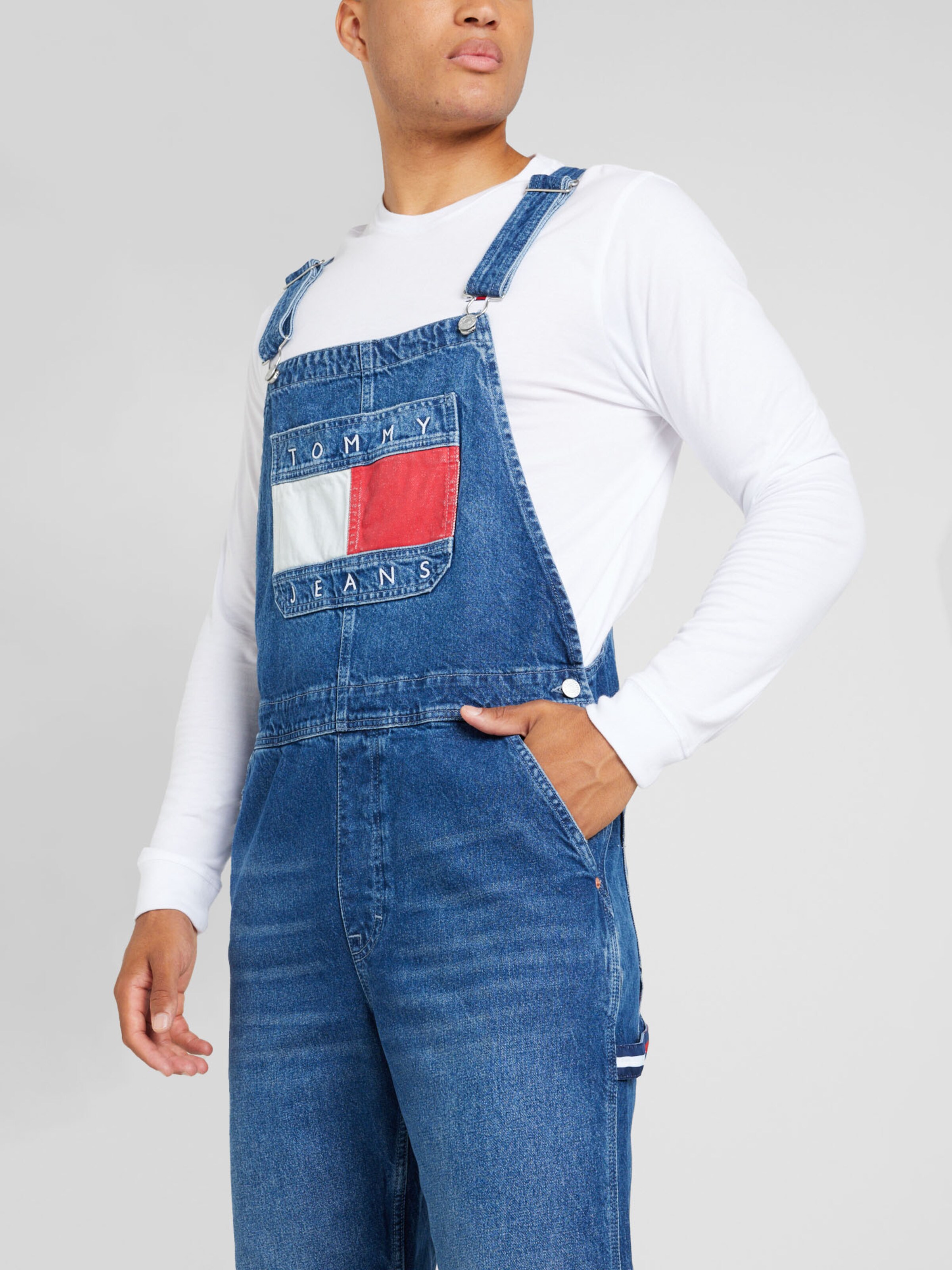 Tommy Jeans regular Peto vaquero Ryan en Azul Denim ABOUT YOU