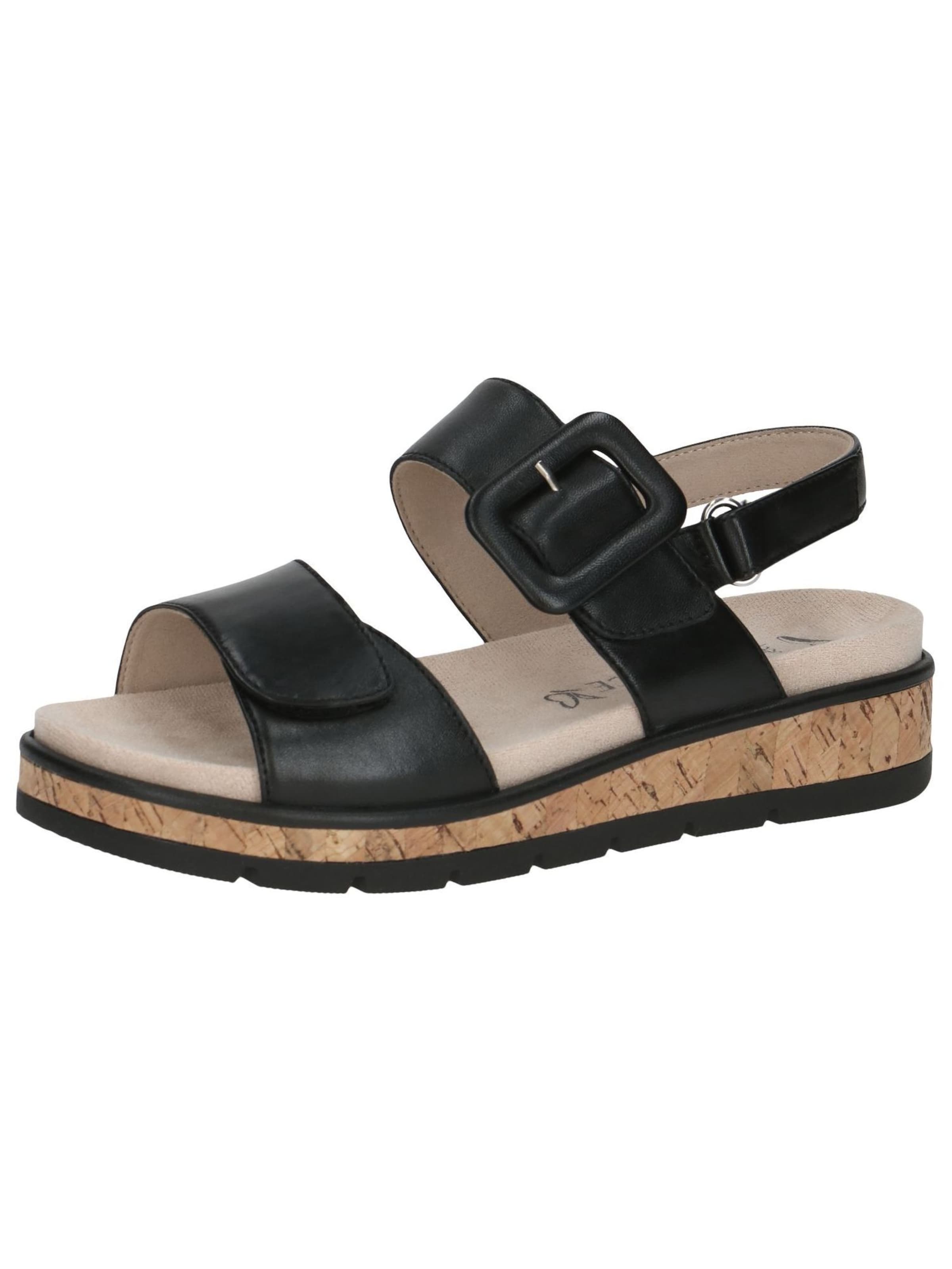 CAPRICE Sandaal in Zwart: voorkant