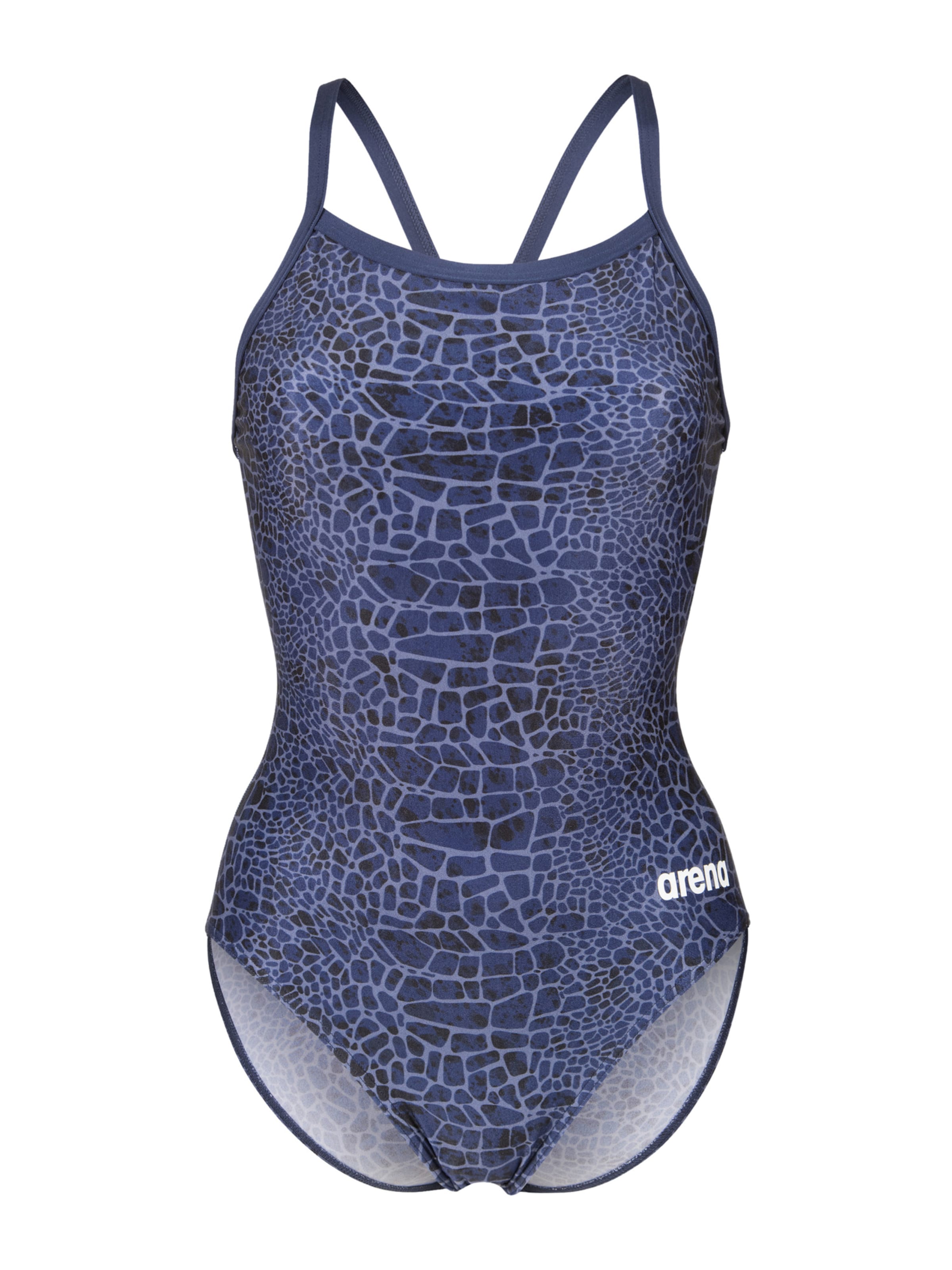 ARENA - Soutien Bustier Fato de banho desportivo 'SNAKESKIN LIGHTDROP' em azul: frente
