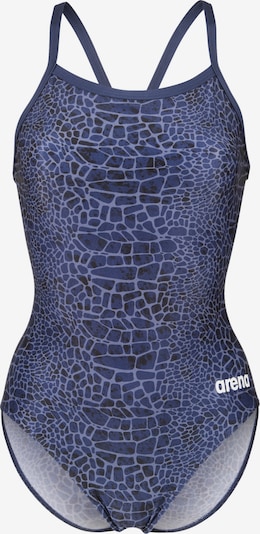 ARENA Sportski kupaći kostim 'SNAKESKIN LIGHTDROP' u plava / morsko plava / tamno plava / bijela, Pregled proizvoda