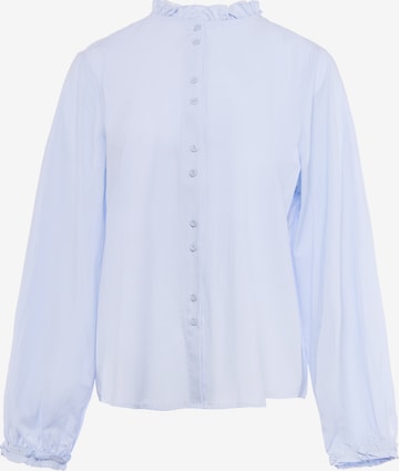 faina - Blusa em azul: frente