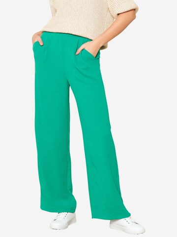 LolaLiza Szeroka nogawka Spodnie w kolorze zielony