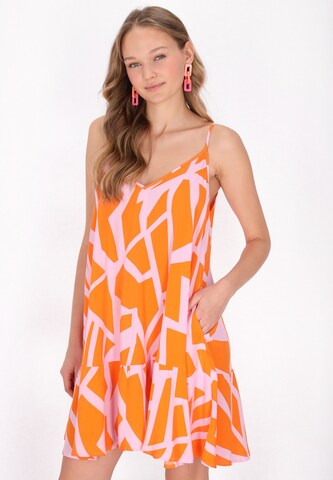 MYMO Summer dress in Orange: front