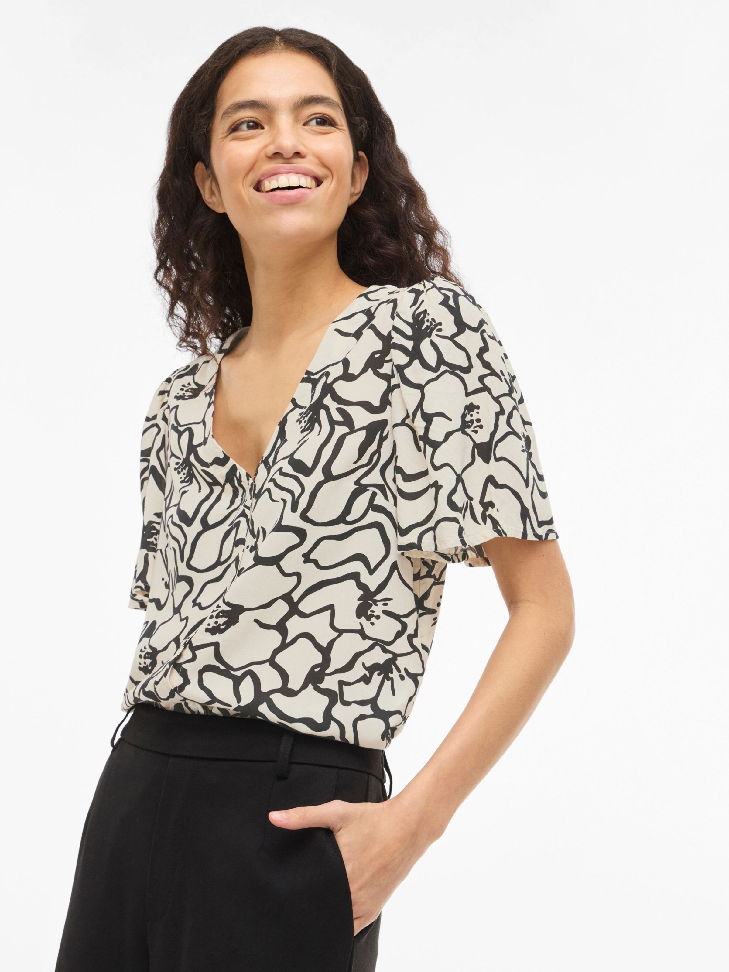 VILA Bluse 'VIGRACE' i beige