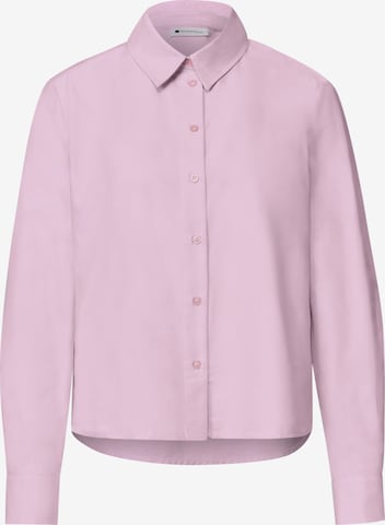 STREET ONE Oxford Hemdbluse mit Backprint in Pink: Vorderseite
