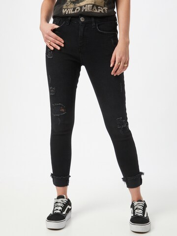 River Island - Skinny Calças de ganga 'AMELIE ZORRO' em preto: frente