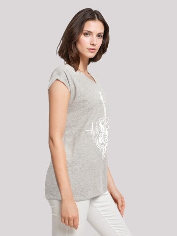 T-shirt 'Gitarre Heartbeat' F4NT4STIC en gris