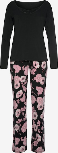 LASCANA Pijama em navy / cor-de-rosa / branco, Vista do produto
