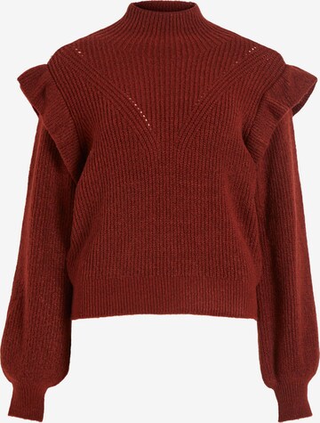 VILA Пуловер 'Booba' в червено: отпред