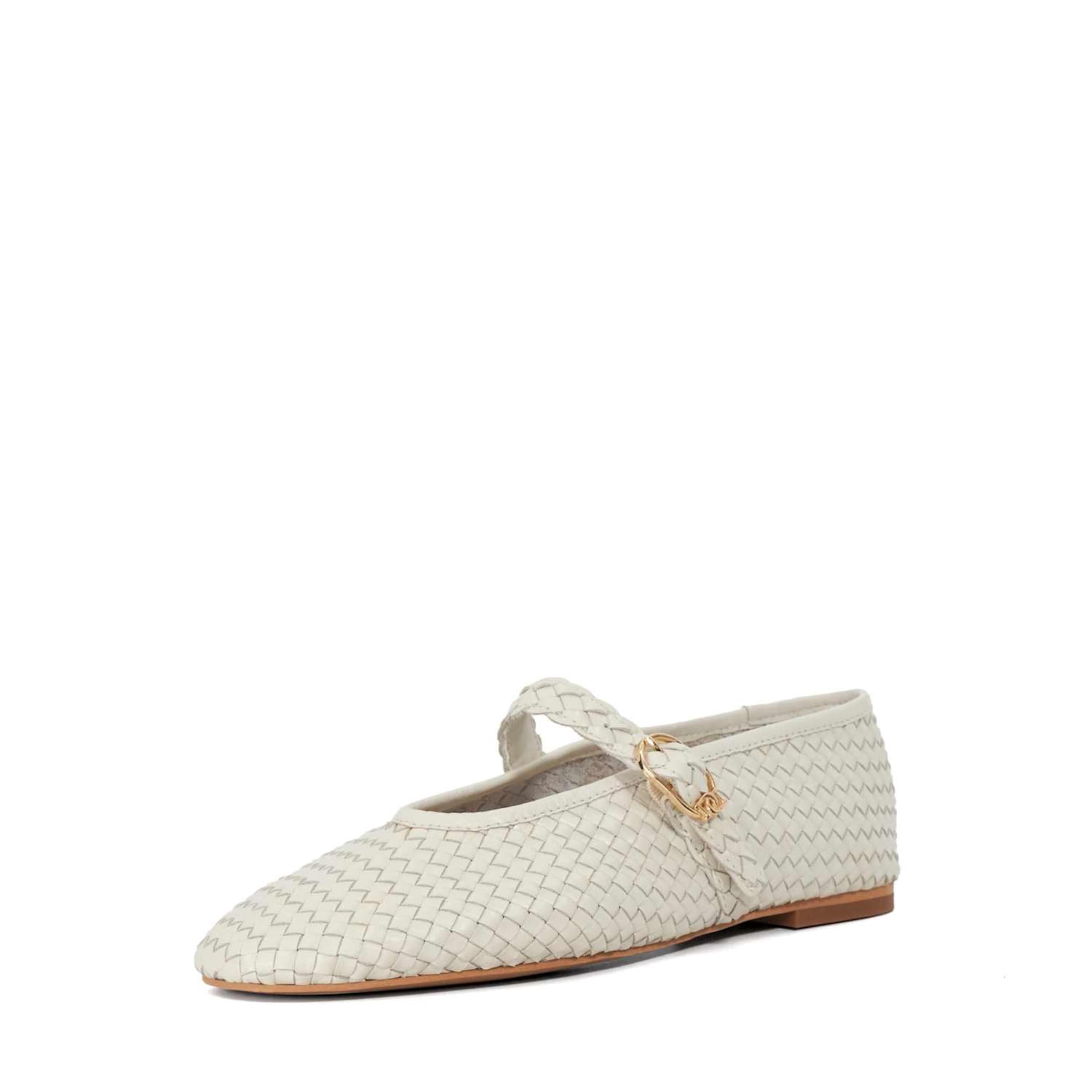 Dune LONDON Ballerina met riempjes in Beige: voorkant