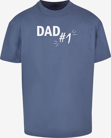 T-Shirt 'Fathers Day - Dad number 1' Merchcode en bleu : devant