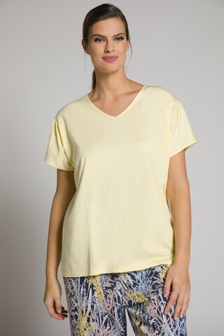 T-shirt Ulla Popken en jaune : devant