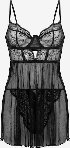 juoda Hunkemöller Negližė 'Isabelle': priekis