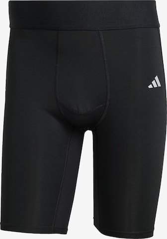 ADIDAS PERFORMANCE Skinny Sports trousers in Black: front
