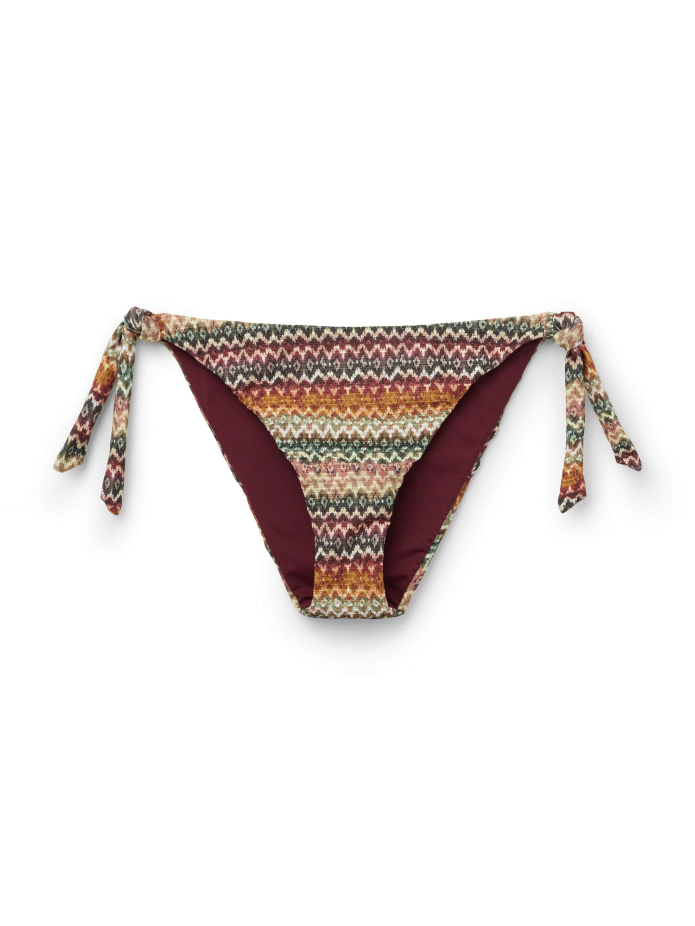 CALZEDONIA Bikini Bottoms 'Elegant Ethnic' in Green: front
