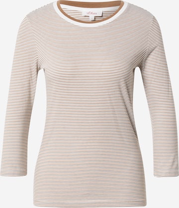 s.Oliver T-shirt i beige: framsida