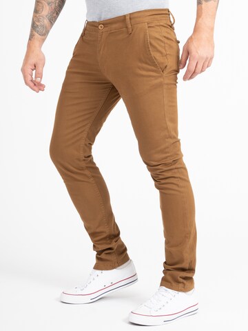 Indumentum Slim fit Chino Pants in Brown