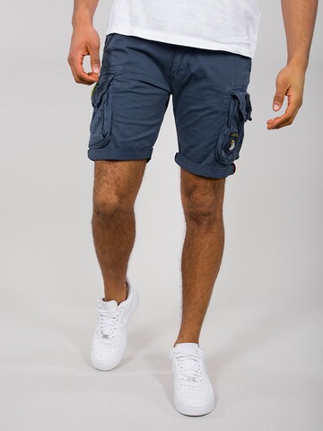 ALPHA INDUSTRIES Regular Cargo Pants in Blue: front