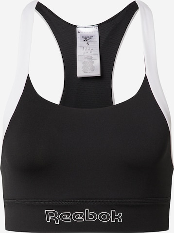 Reebok Bustier Sport-BH in Schwarz: predná strana