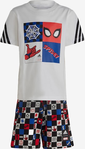 ADIDAS SPORTSWEAR Tepláková souprava 'Marvel Spider-Man' – bílá: přední strana