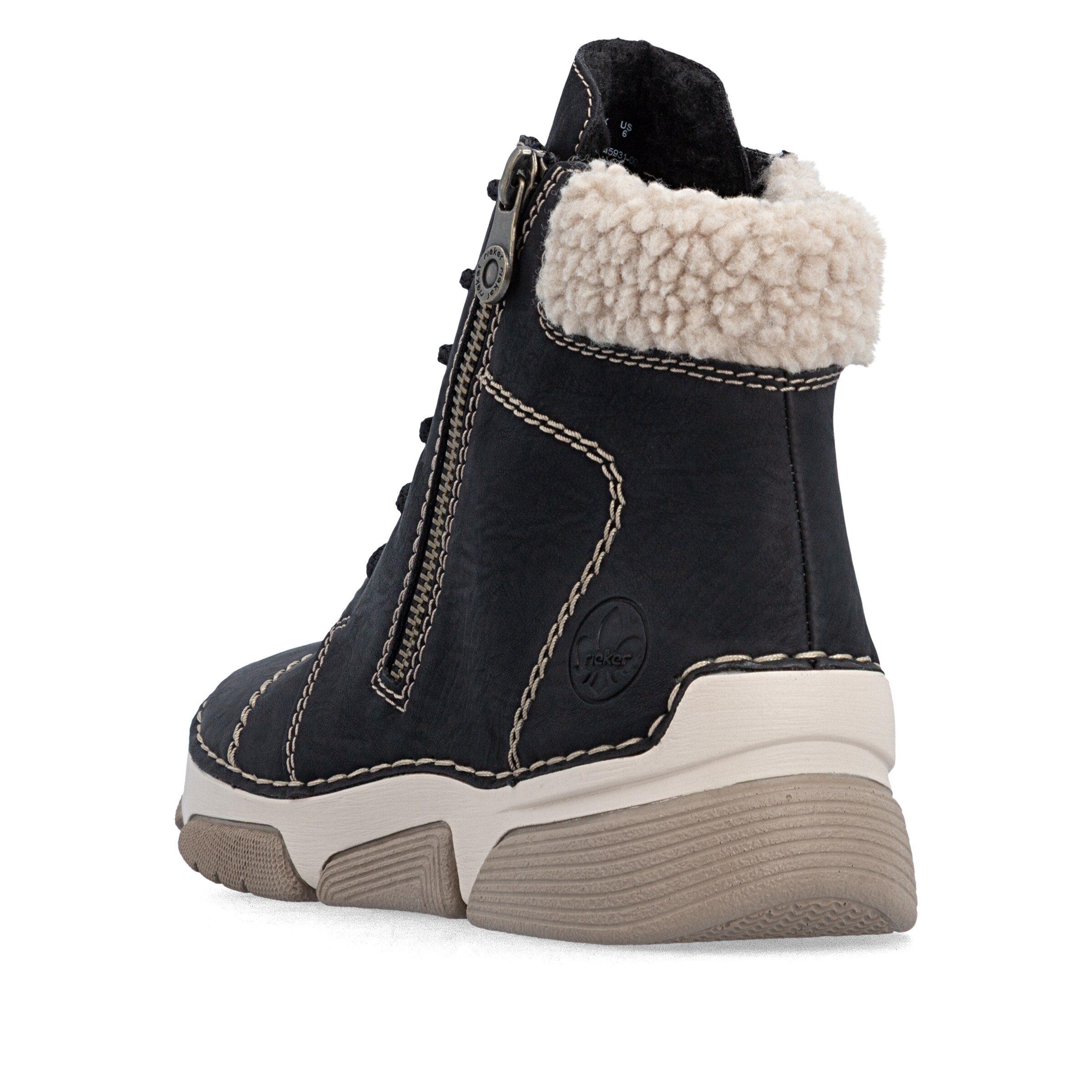 Bottines à lacets Rieker en noir