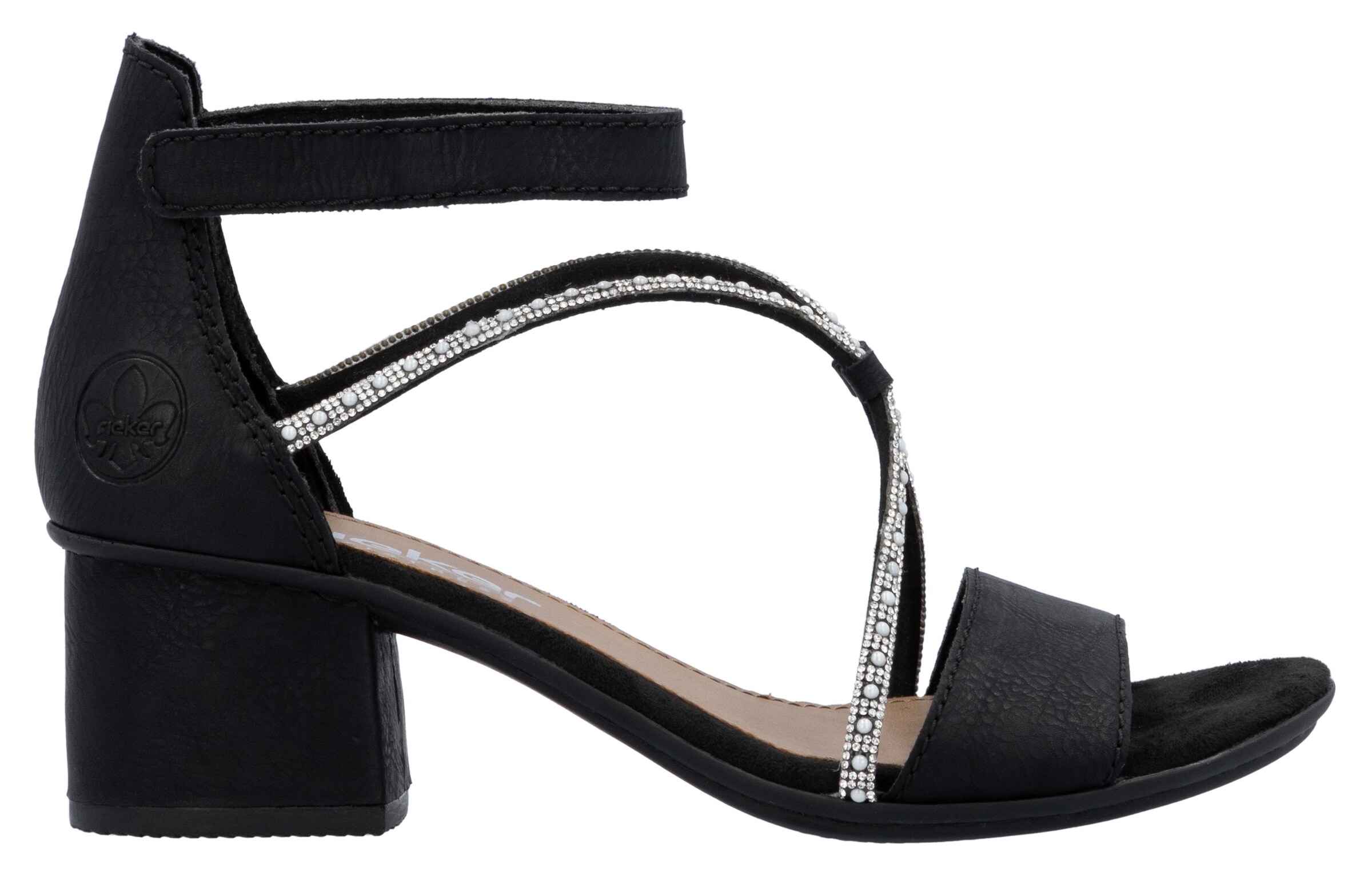 Sandales à lanières Rieker en noir